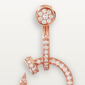 Juste un Clou earrings, double, paved Juste un Clou earrings, double, paved