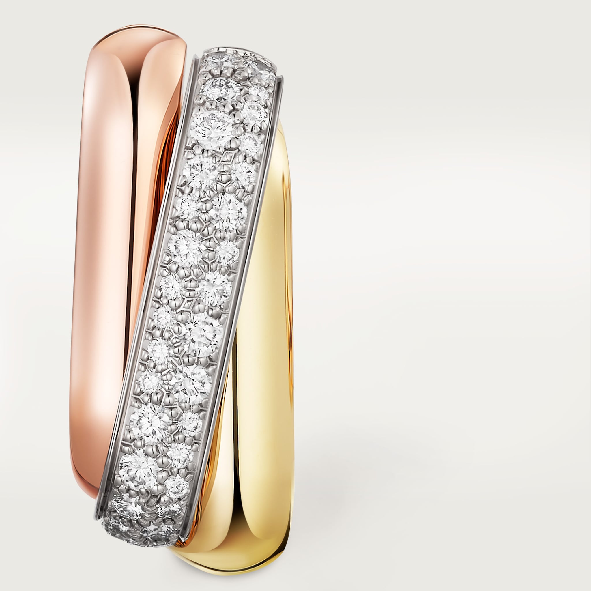 트리니티 쿠션 이어링, 세미 파베 세팅