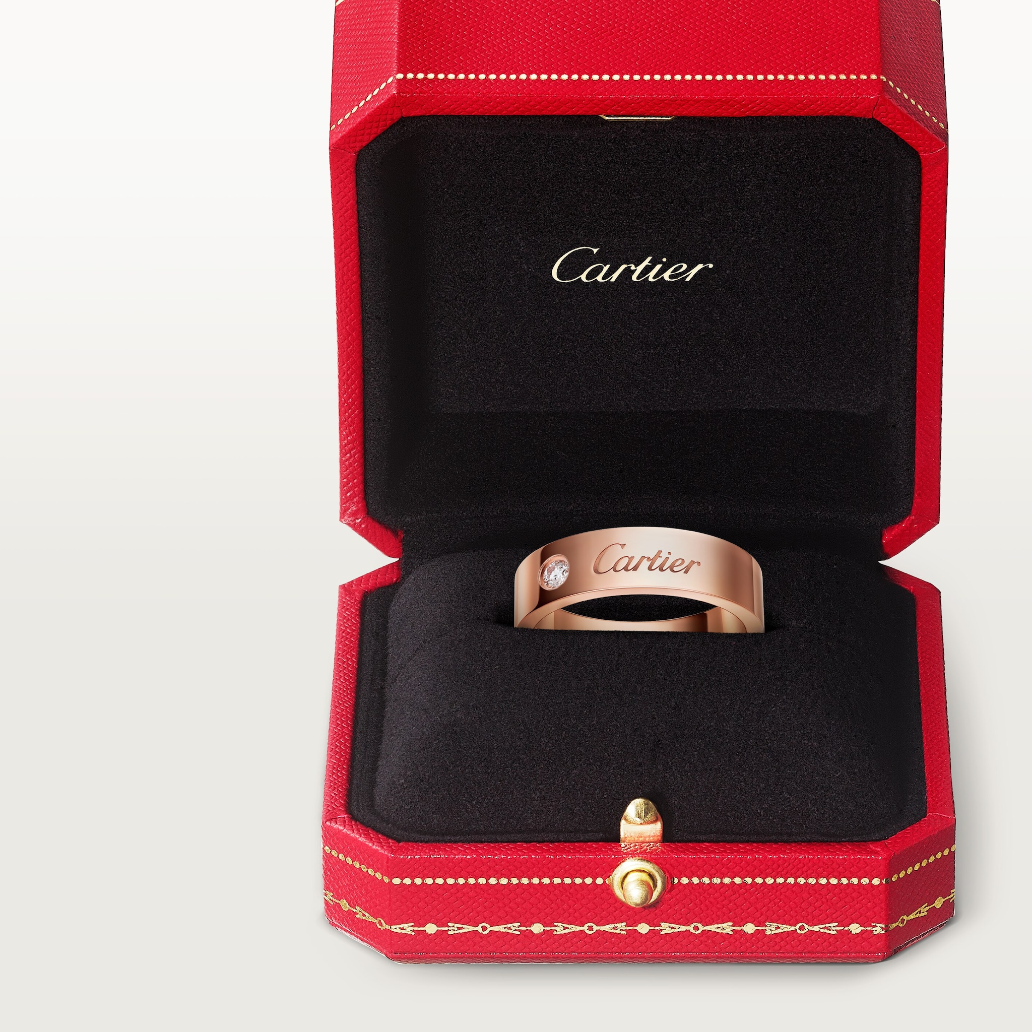 C de Cartier wedding ring, 5 mm width, 1 diamond, image 7