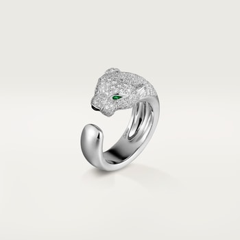 Panthère de Cartier ring, medium model, half-paved Panthère de Cartier ring, medium model, half-paved