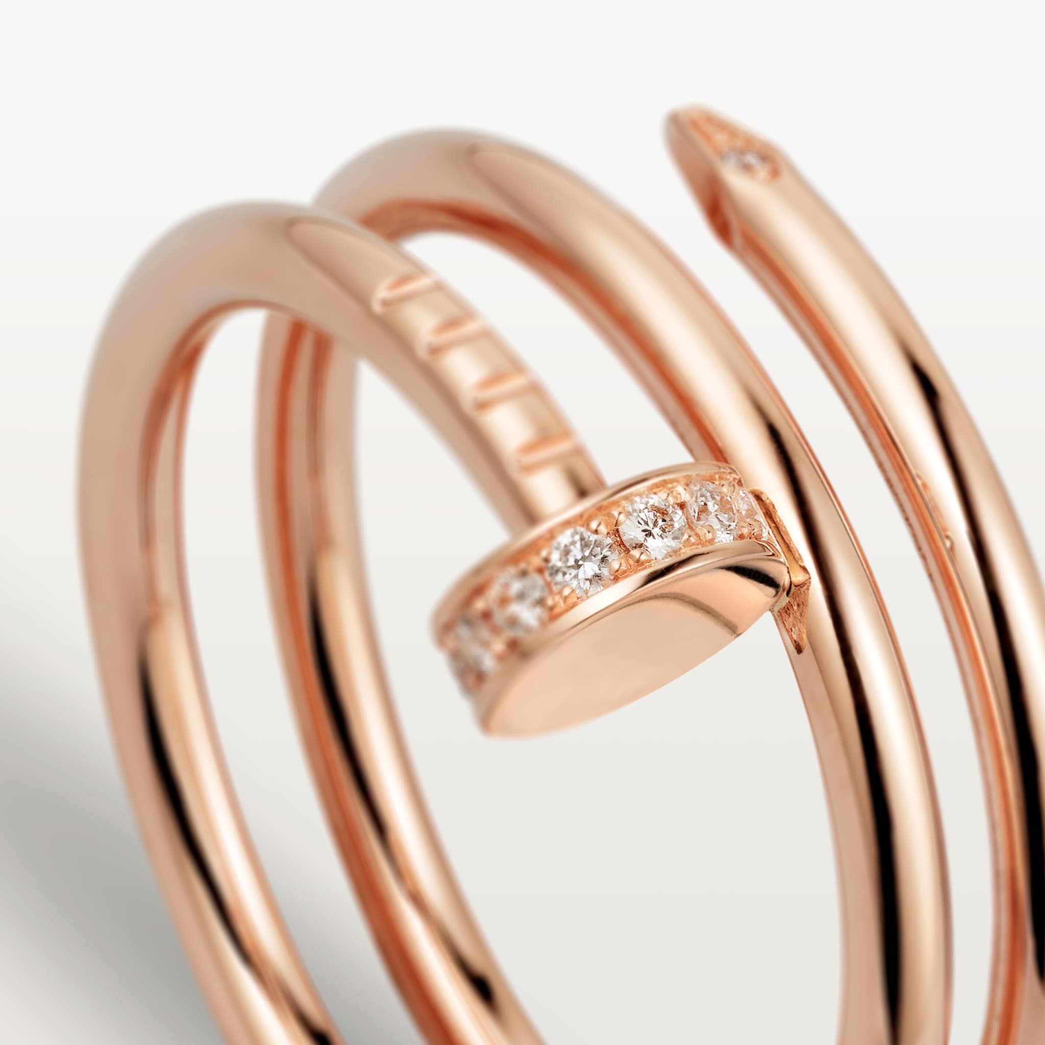 Juste un Clou ring, double, diamonds, image 4