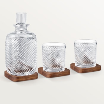 Santos de Cartier set of 1 decanter and 2 glasses Santos de Cartier set of 1 decanter and 2 glasses