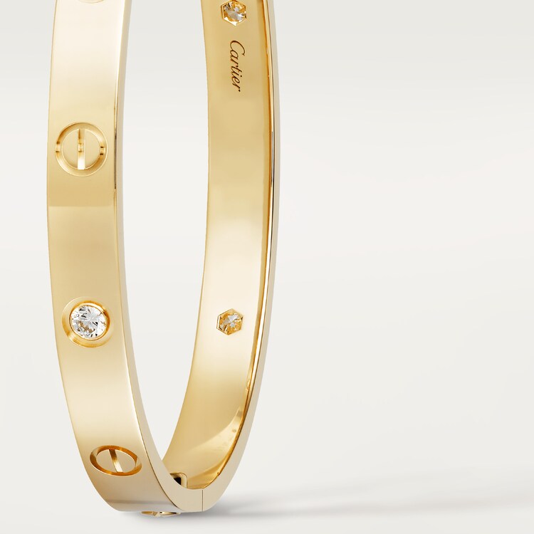 Crb Love Bracelet 4 Diamonds Yellow Gold Diamonds Cartier Crb Love Bracelet 4 Diamonds Yellow Gold Diamonds Cartier