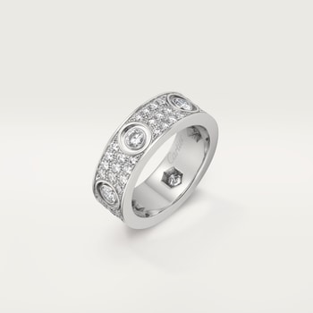 #LOVE# ring, classic model, paved, 6 diamonds #LOVE# ring, classic model, paved, 6 diamonds