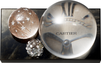Golden obsidian Les Galaxies de Cartier clock Golden obsidian Les Galaxies de Cartier clock
