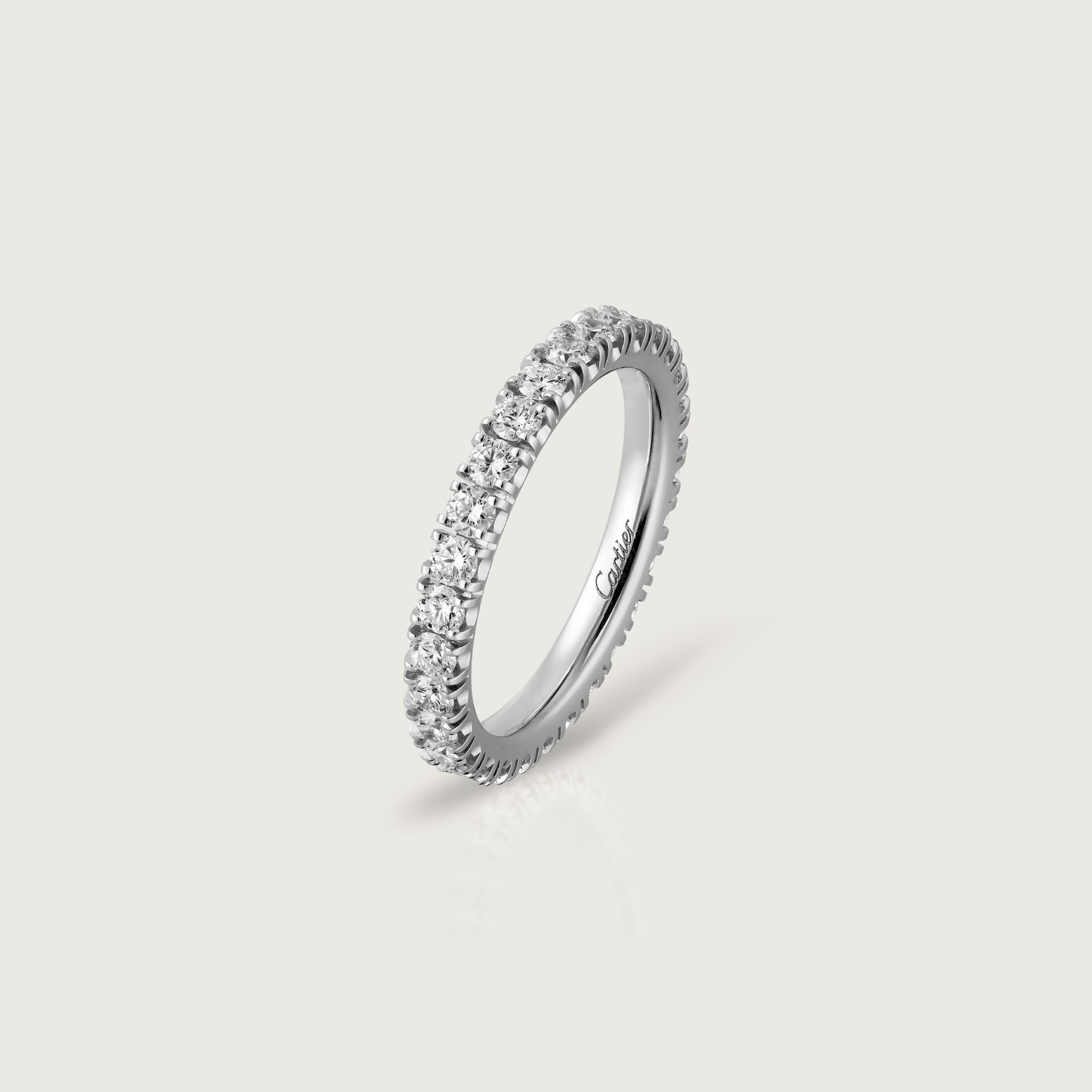 Etincelle de Cartier wedding band, 2.6 mm width, paved