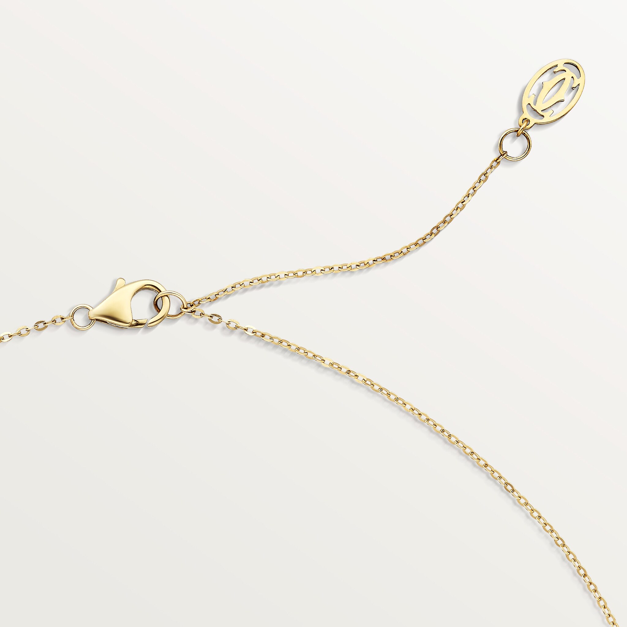 Trinity pendant, small model, half-paved