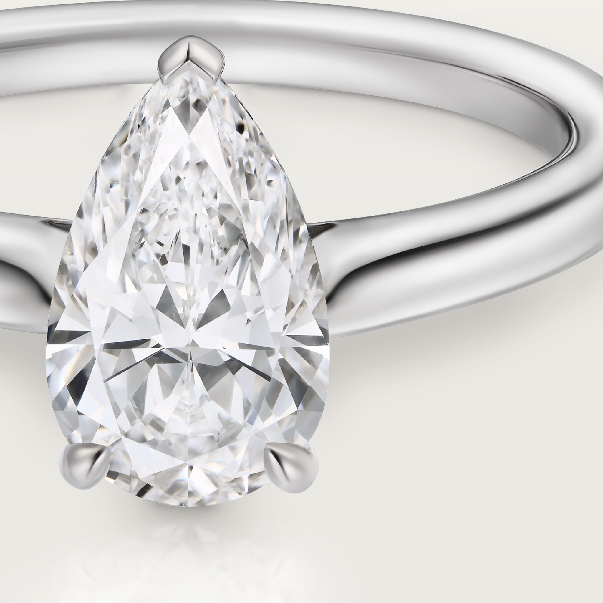 1895 solitaire, pear-shaped diamond, image 5
