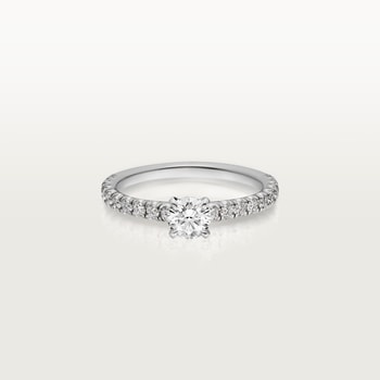 1895 solitaire, brilliant-cut diamond, paved  1895 solitaire, brilliant-cut diamond, paved