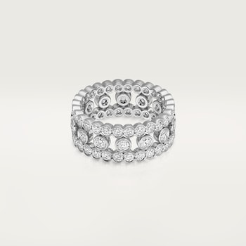 Broderie de Cartier ring, triple row, diamonds Broderie de Cartier ring, triple row, diamonds