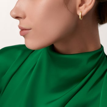 Boucles d'oreilles #LOVE#, multiportés, semi-pavées