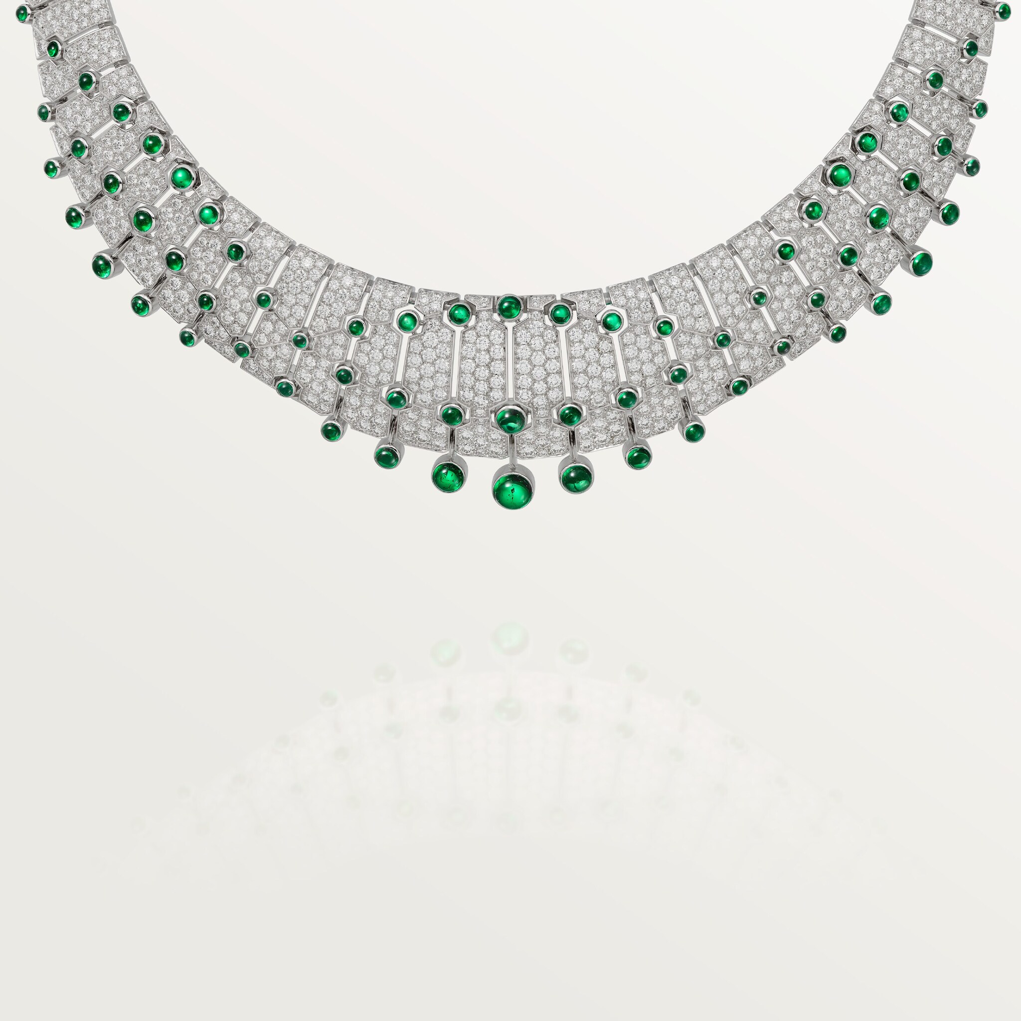 Le Voyage Recommenc&eacute; necklace, emerald, paved , image 5