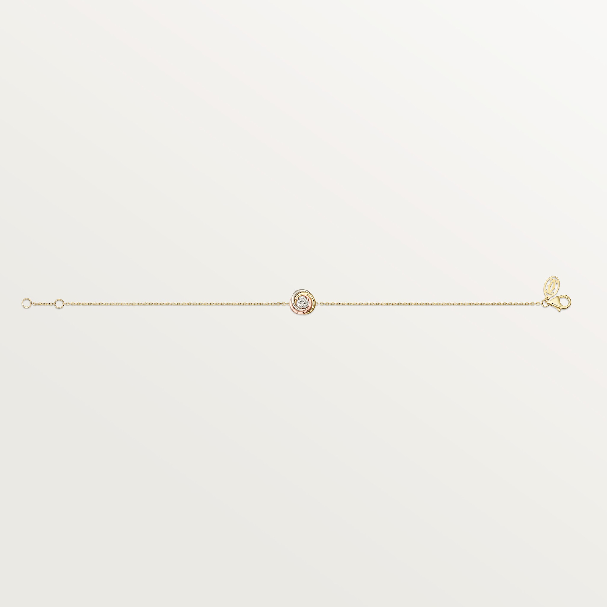 Trinity bracelet, on chain, 1 diamond, image 6