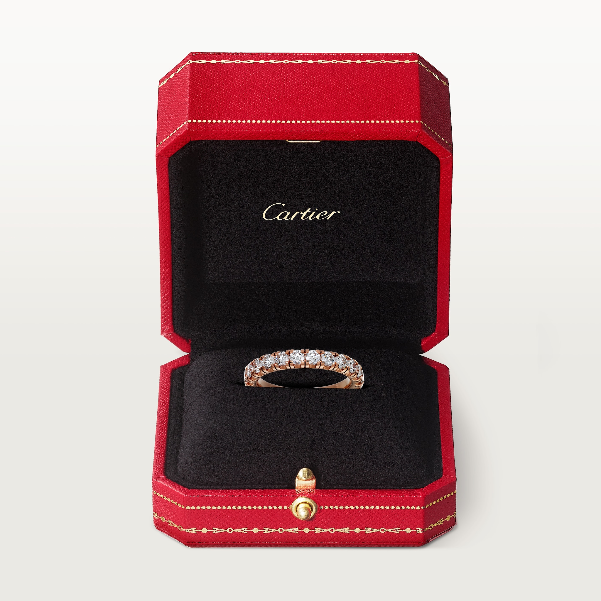 Etincelle de Cartier wedding band, 3.5 mm width, semi-paved, image 6
