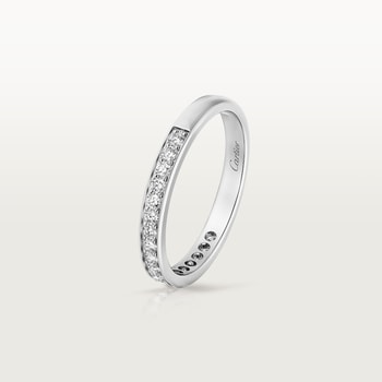 1895 wedding band, 2.6 mm width, half-paved 1895 wedding band, 2.6 mm width, half-paved