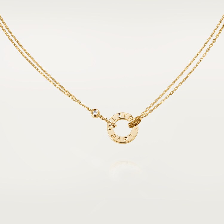 CRB7219500 LOVE necklace 2 diamonds Yellow gold diamonds Cartier