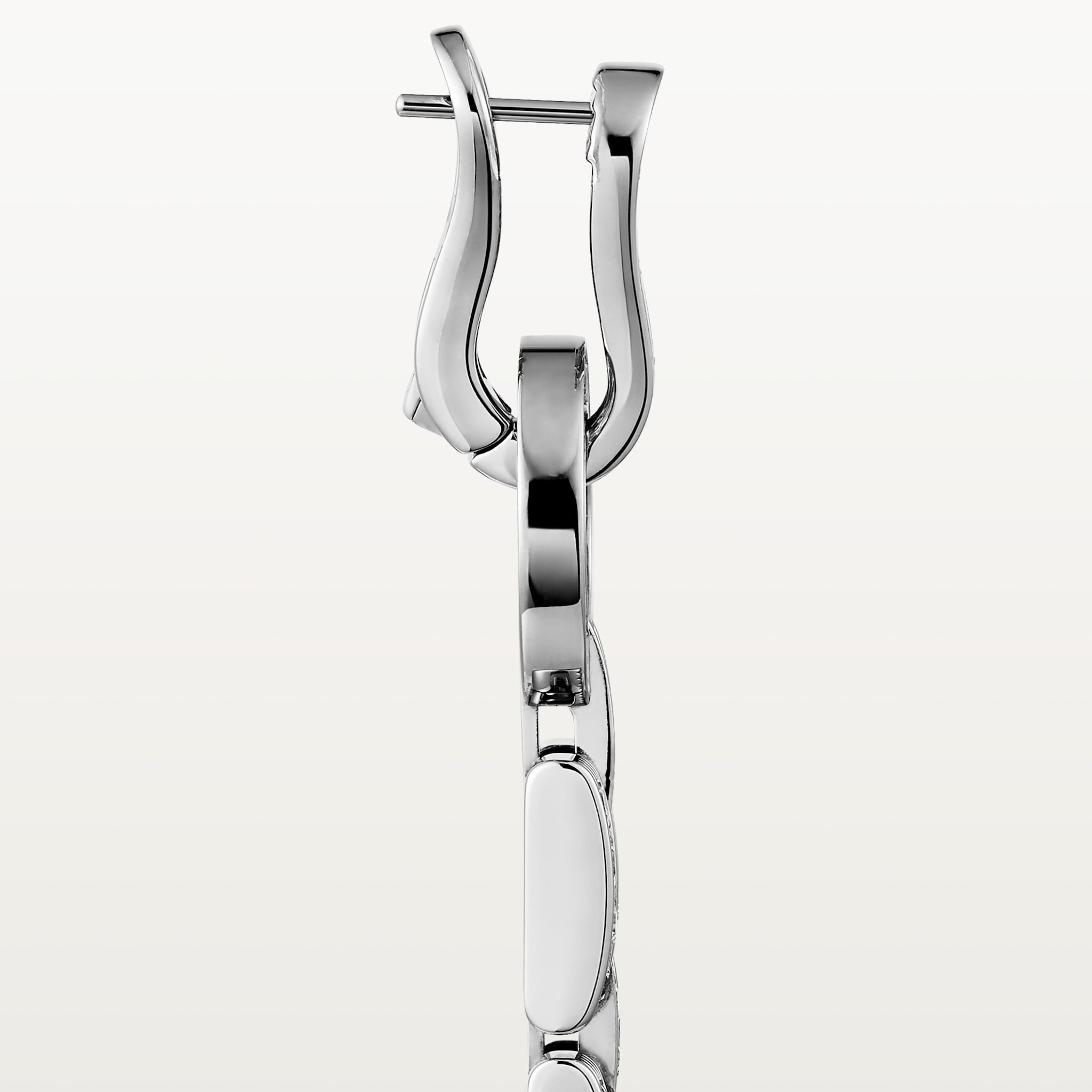 Agrafe earrings, paved