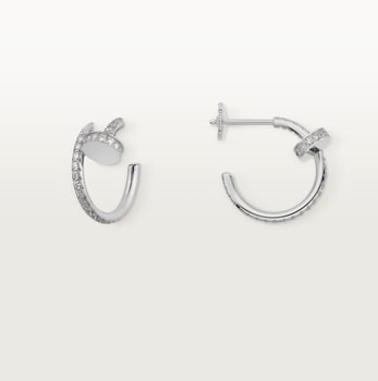 Juste un Clou hoop earrings, small model, paved Juste un Clou hoop earrings, small model, paved