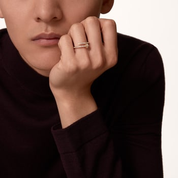 Juste un Clou ring, small model, half-paved Juste un Clou ring, small model, half-paved