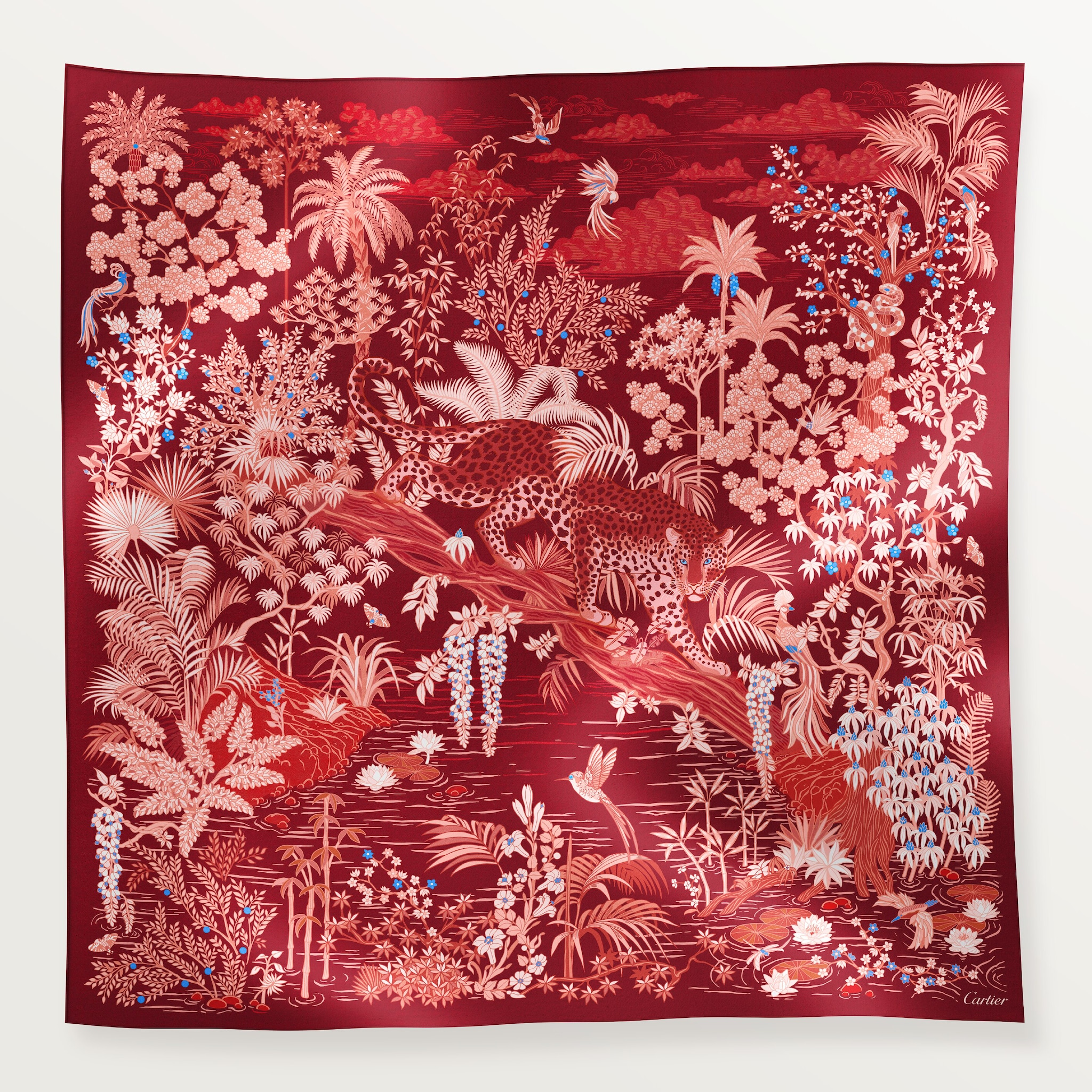 Panth&egrave;re Faune and Flora 90 scarf