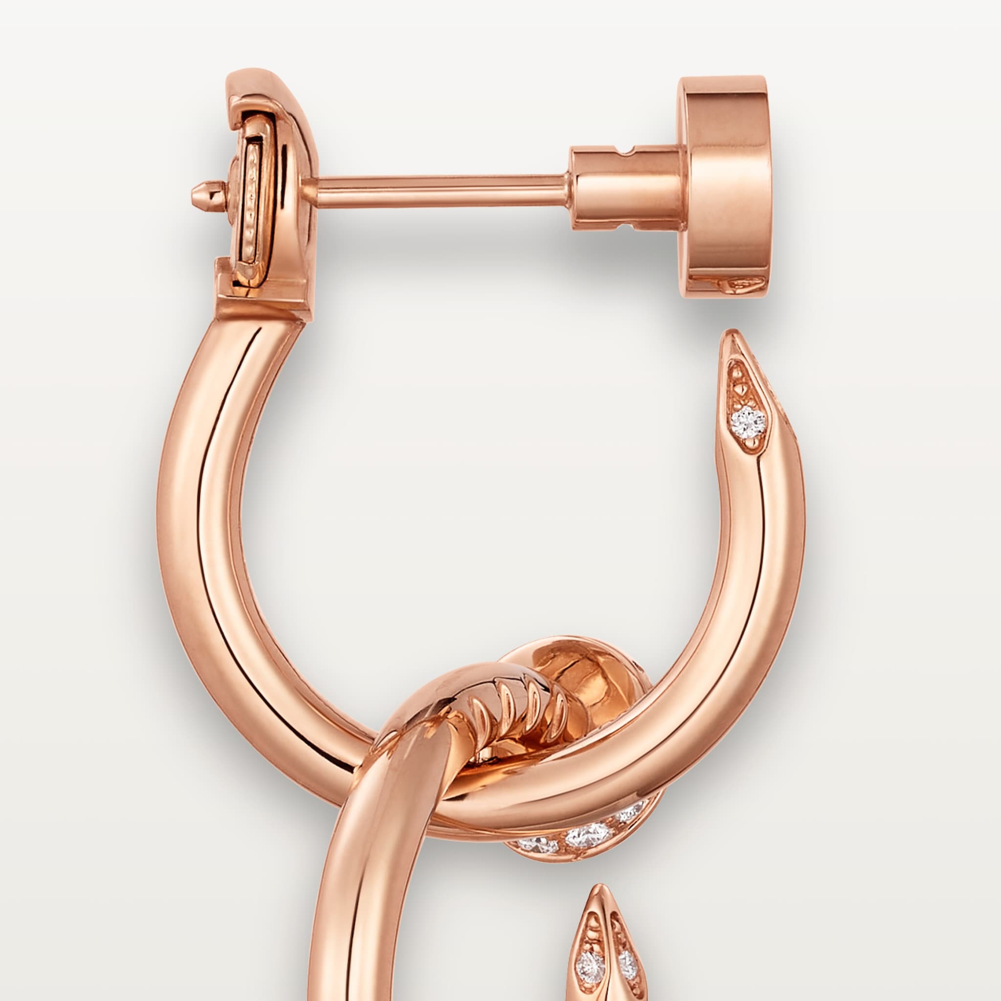 Juste un Clou earrings, double, diamonds