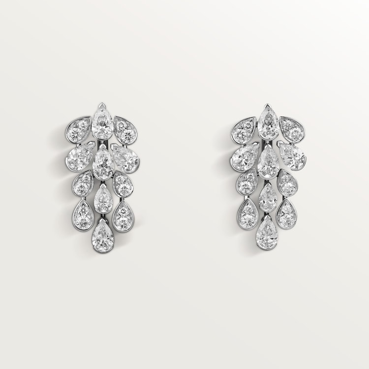 CRN8515135 Pluie de Cartier earrings White gold diamonds