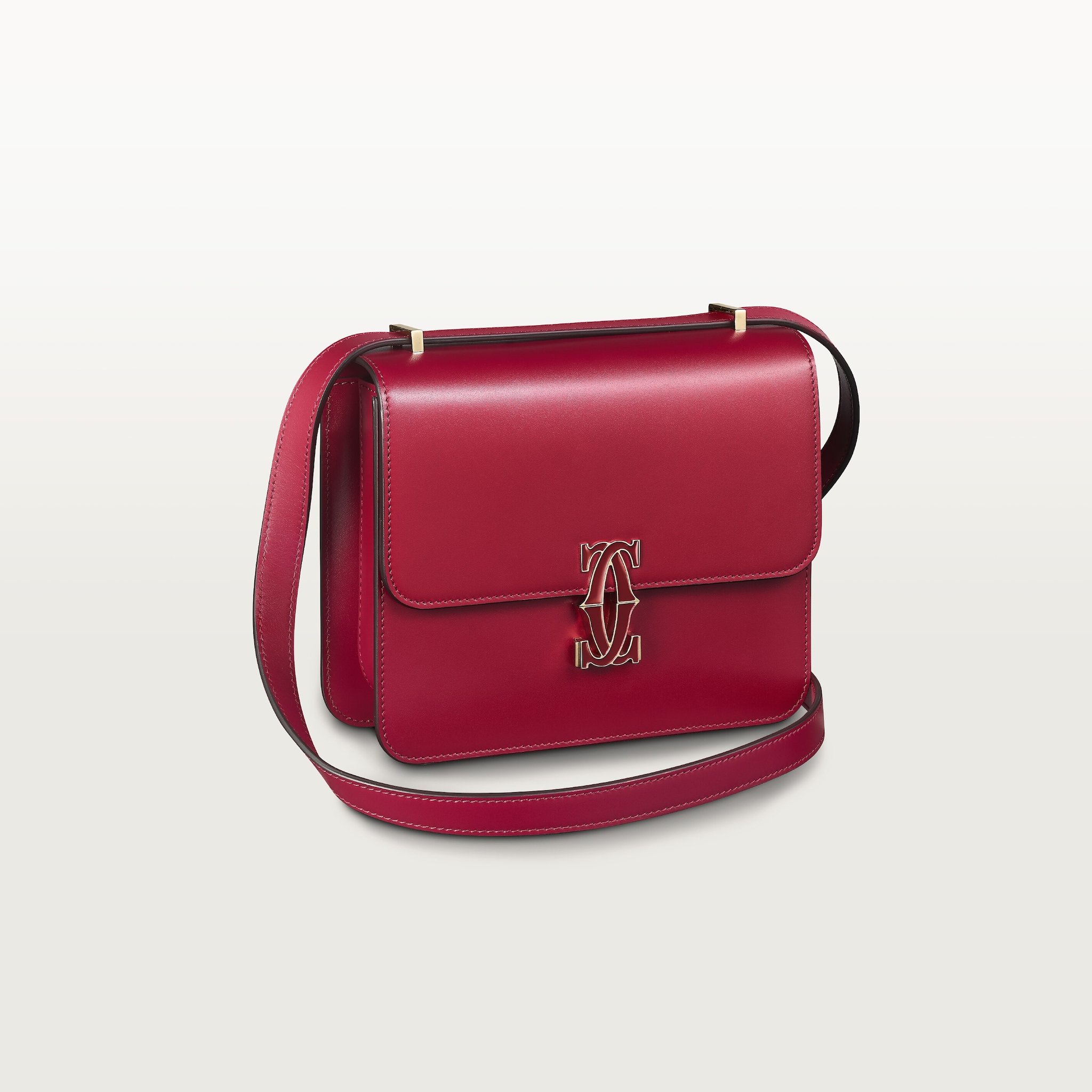 CRL1002293 - Shoulder Bag, Mini, Double C de Cartier - Cherry red