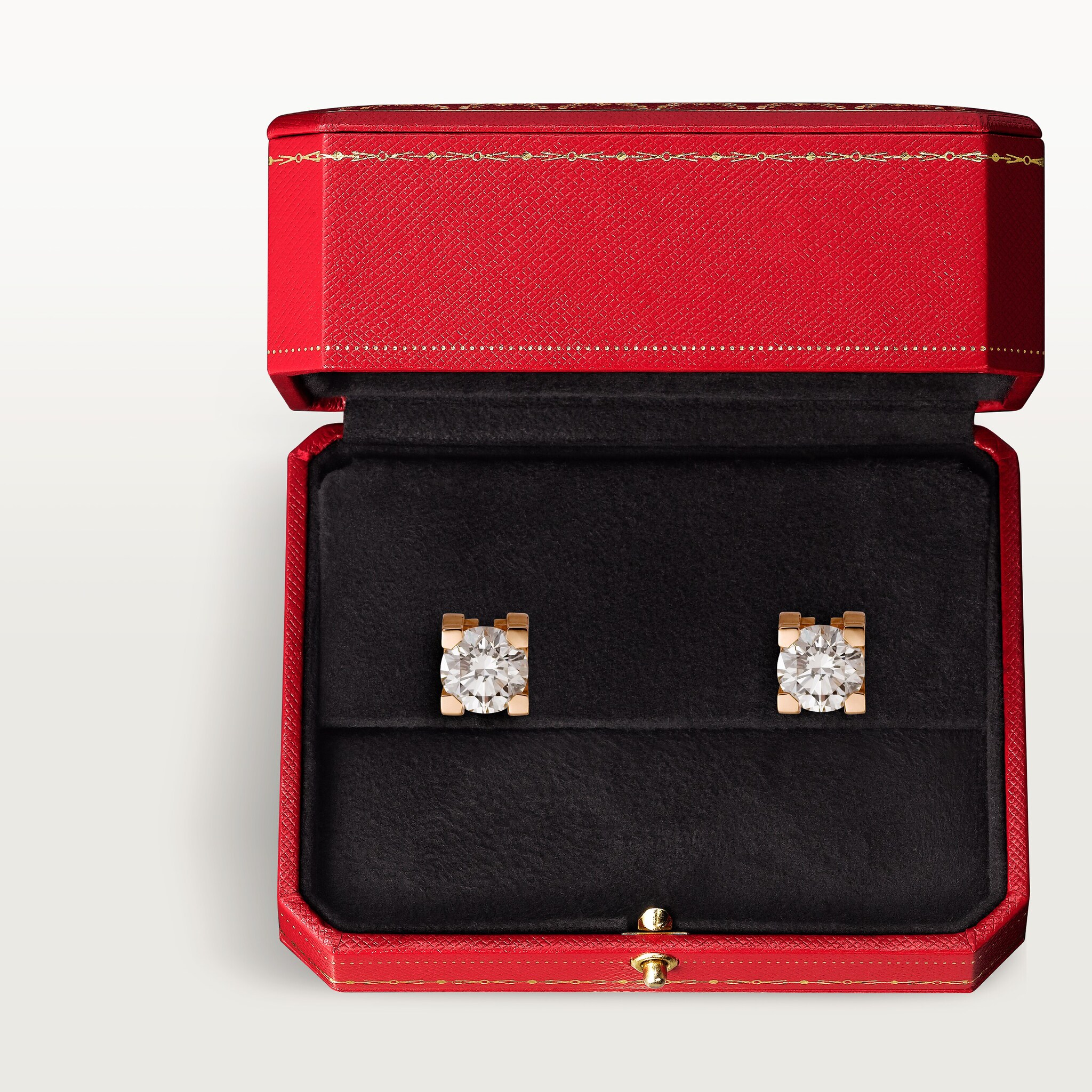 C de Cartier stud earrings, 2 brilliant-cut diamonds , image 6