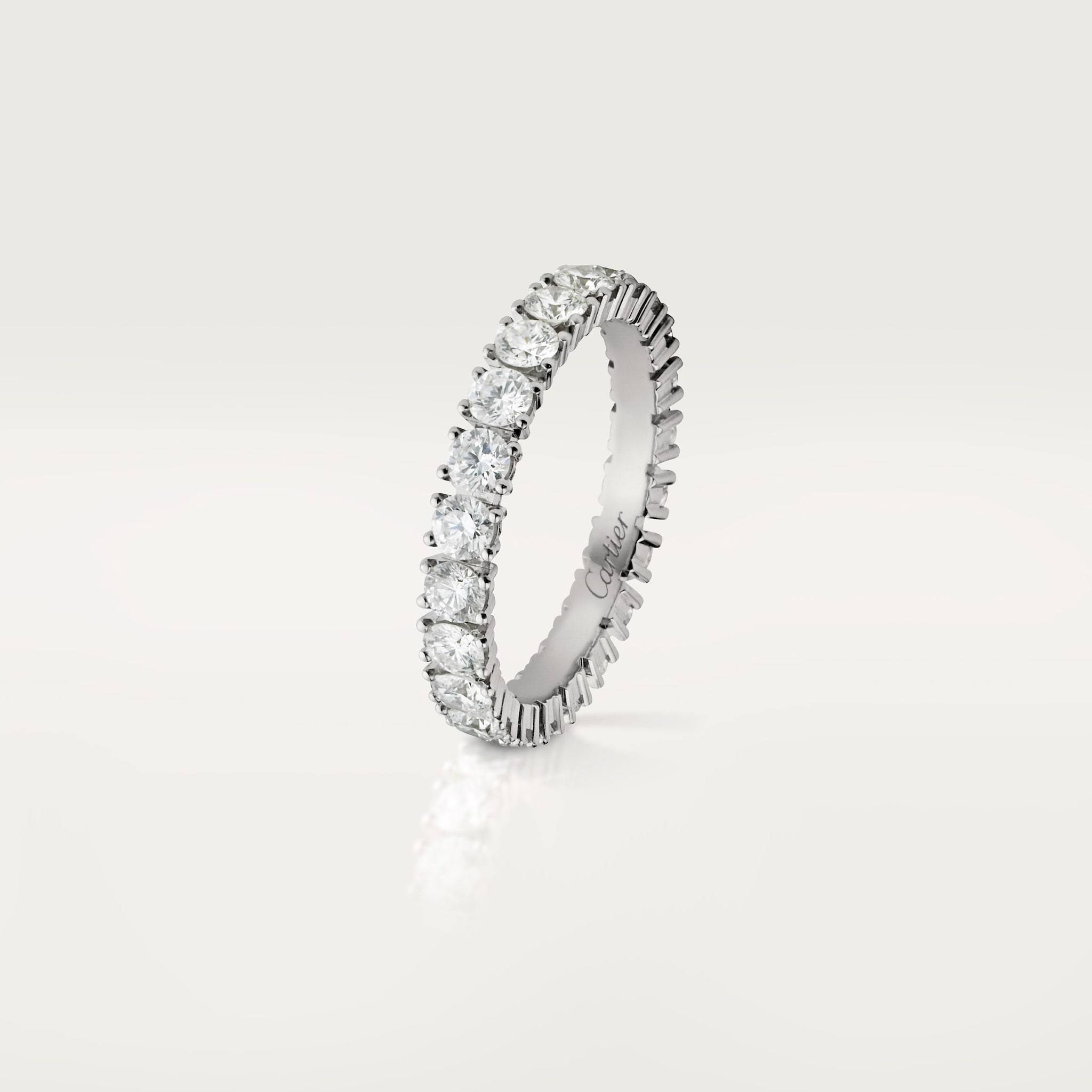 Cartier Destin&eacute;e wedding band, 3.3 mm width, paved 