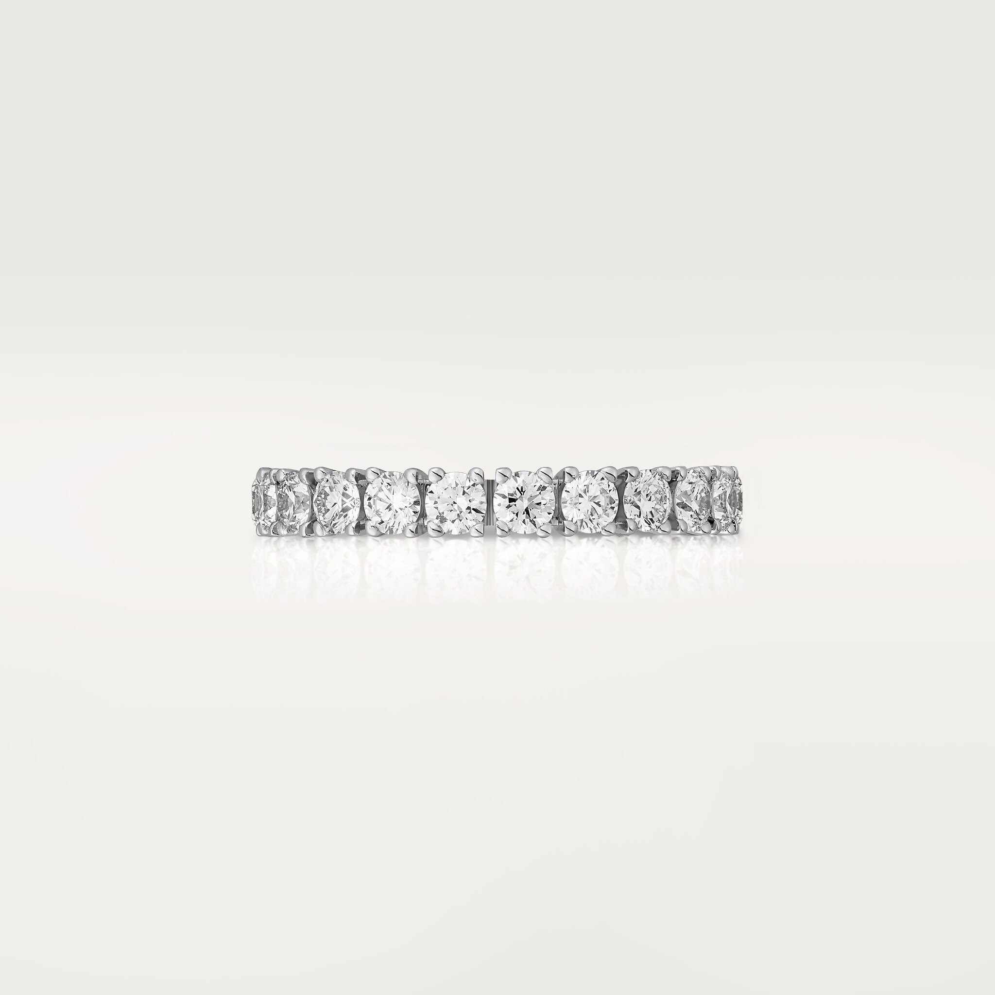 Cartier Destin&eacute;e wedding band, 3.3 mm width, paved , image 6