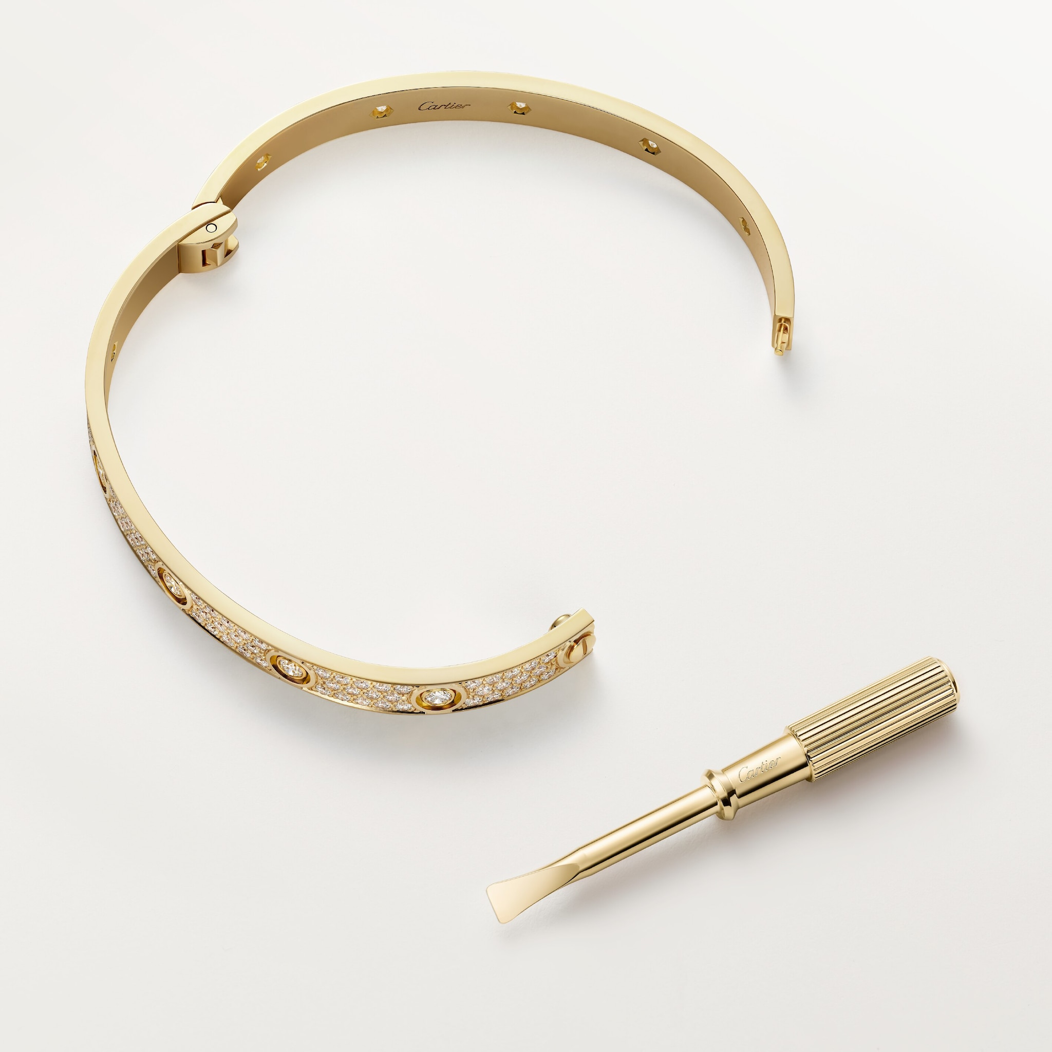 #LOVE# bracelet, classic model, paved, 10 diamonds, image 6