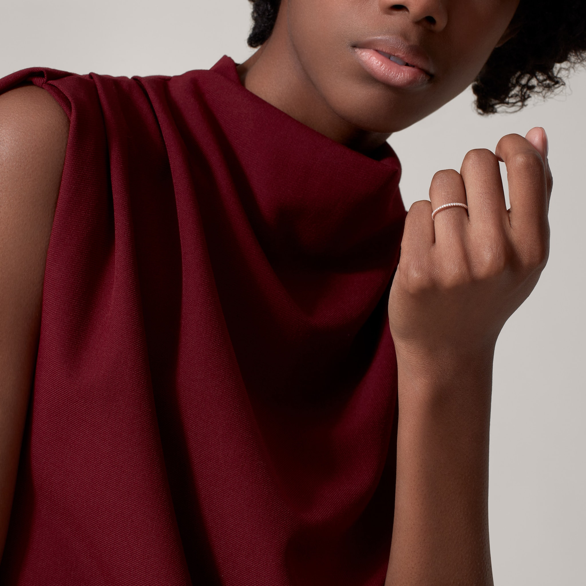 Etincelle de Cartier wedding band, 1.5 mm width, paved