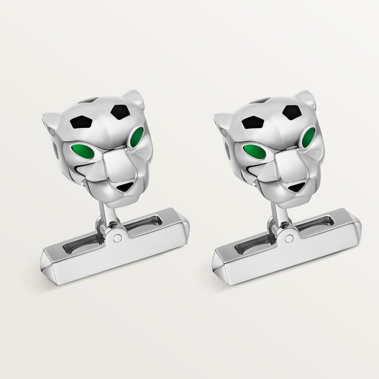 CROG000328 Panthere de Cartier cufflinks Sterling silver lacquer palladium finish Cartier