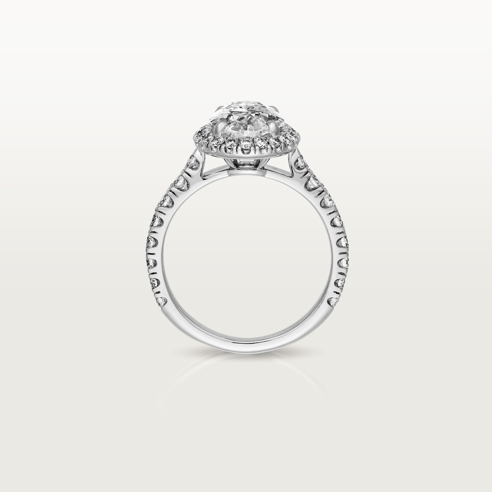 Cartier Destin&eacute;e solitaire, oval-cut diamond, paved , image 10