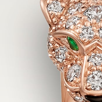 Panthère de Cartier ring, small model, half-paved Panthère de Cartier ring, small model, half-paved