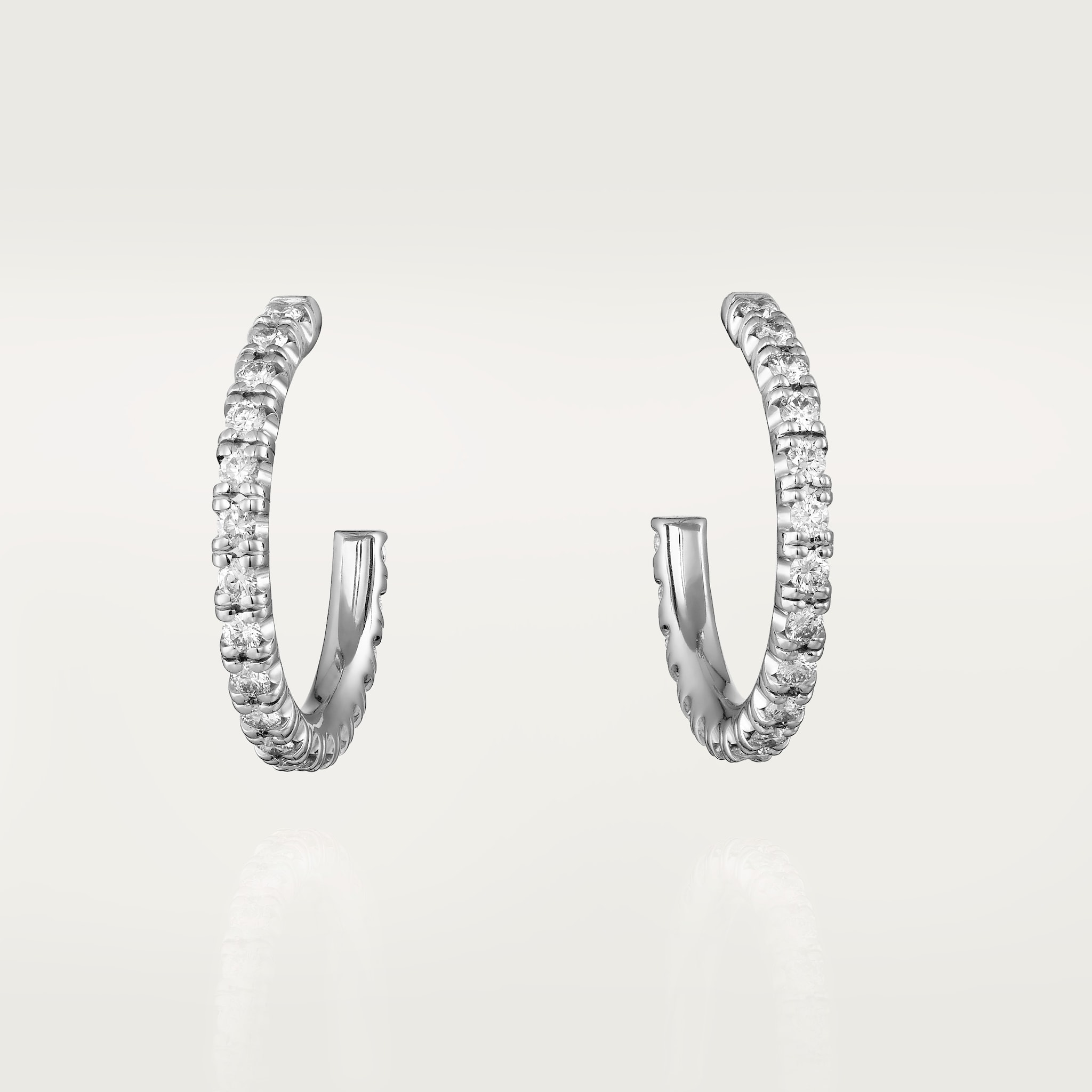 Etincelle de Cartier hoop earrings, small model, paved