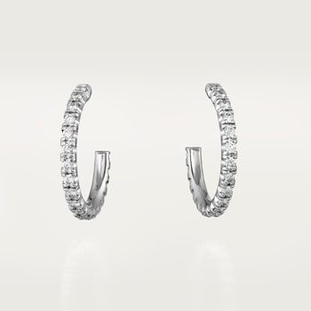 Etincelle de Cartier hoop earrings, small model, paved Etincelle de Cartier hoop earrings, small model, paved