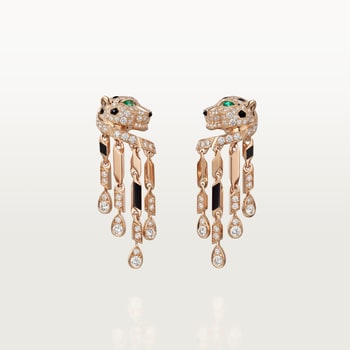 Panthère de Cartier earrings, small model, paved Panthère de Cartier earrings, small model, paved