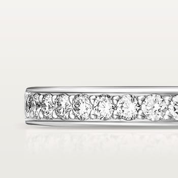 1895 wedding band, 2.6 mm width, half-paved 1895 wedding band, 2.6 mm width, half-paved