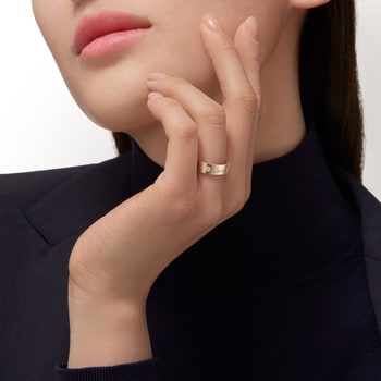 C de Cartier wedding ring, 5 mm width, 1 diamond C de Cartier wedding ring, 5 mm width, 1 diamond
