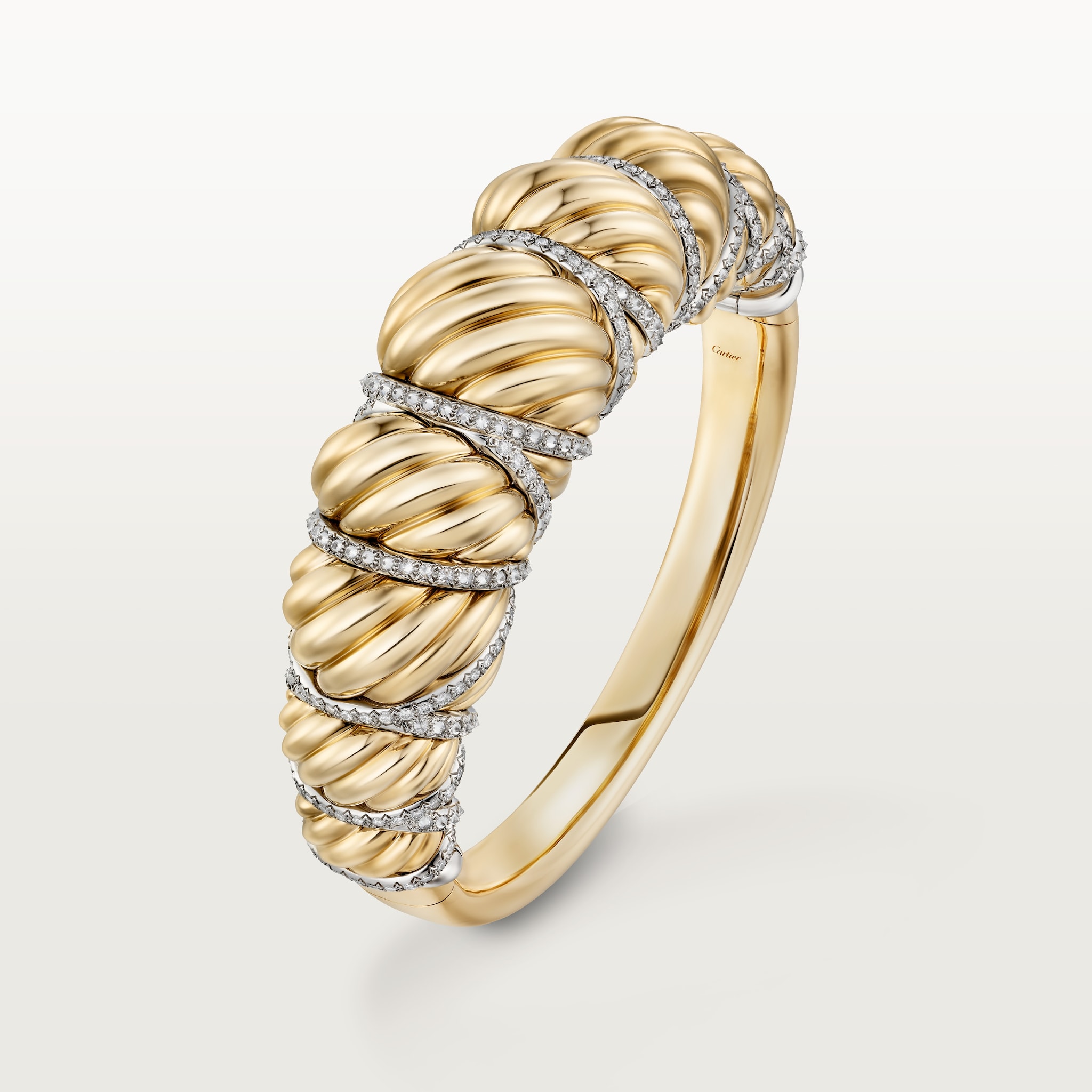 Cartier Libre Tressage bracelet, diamonds, image 1