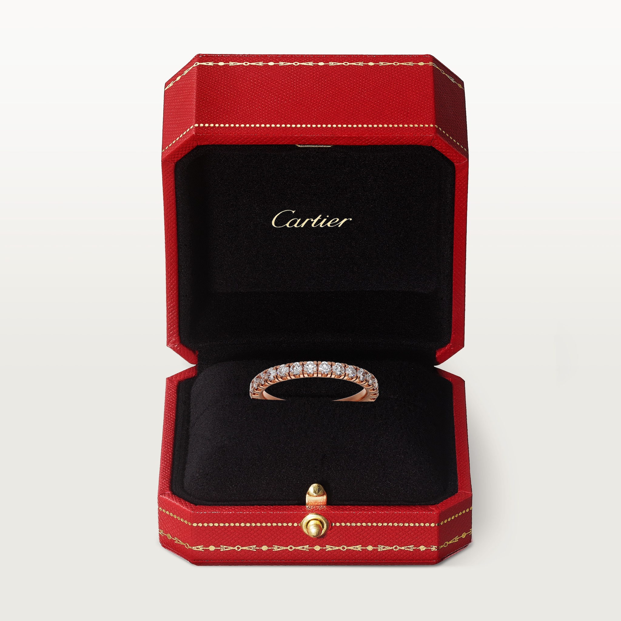 Etincelle de Cartier wedding band, 2.6 mm width, semi-paved, image 5