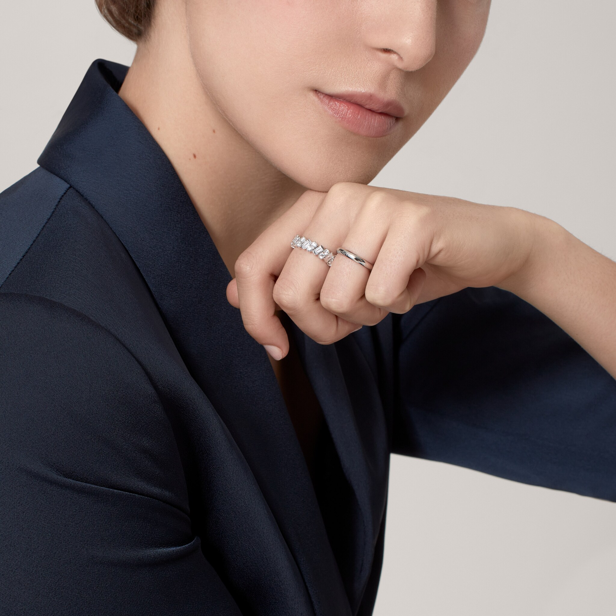 C de Cartier wedding band, 3 mm width, image 2