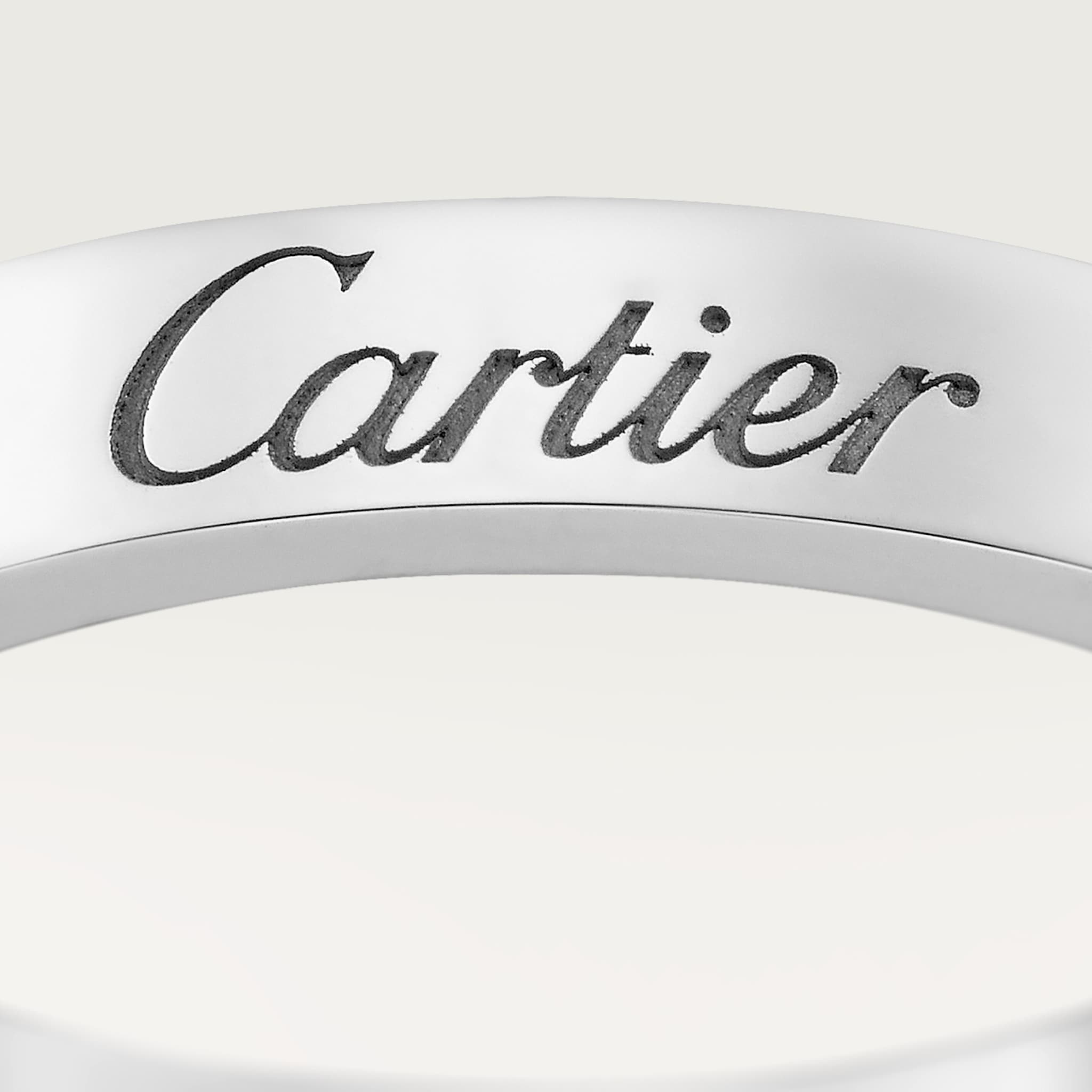 C de Cartier wedding band, 3 mm width