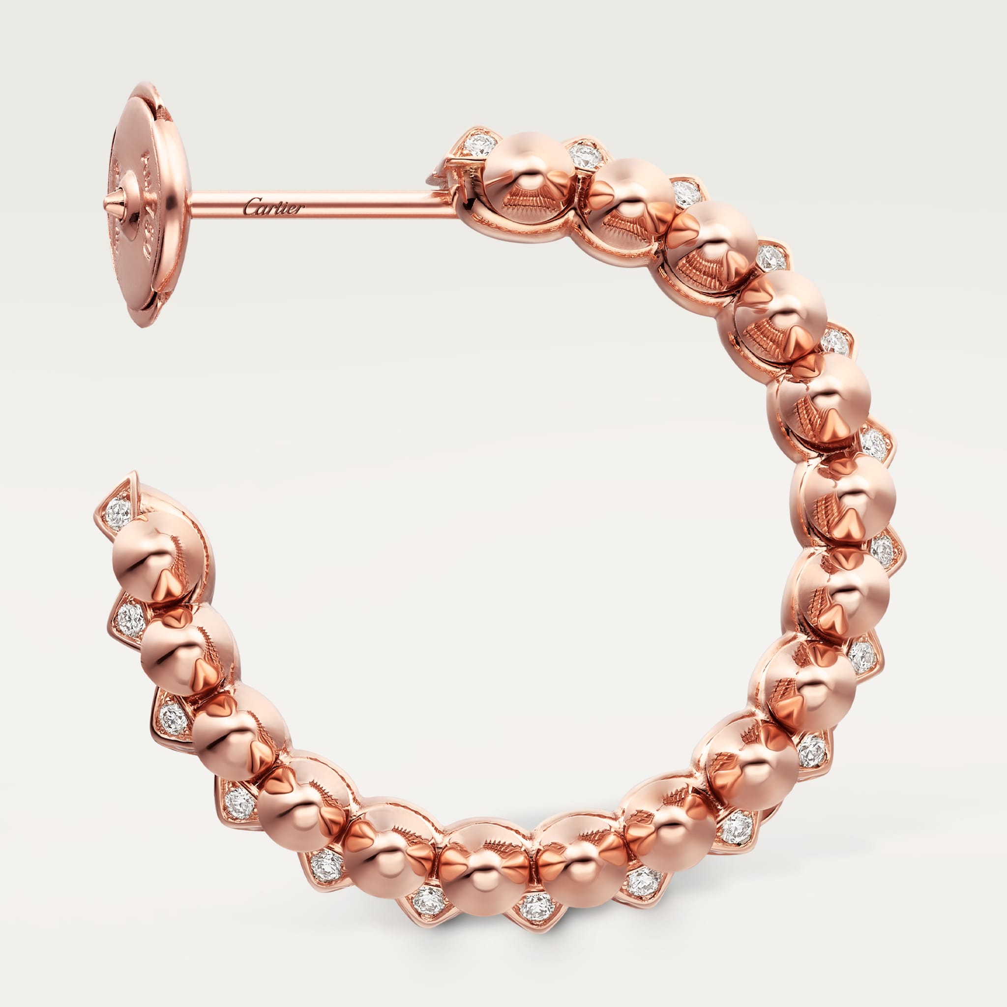 Clash de Cartier hoop earrings, small model, paved, image 5