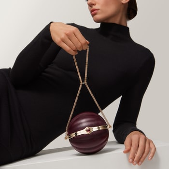 Round bag with gadroon motif, Cartier Soir Round bag with gadroon motif, Cartier Soir