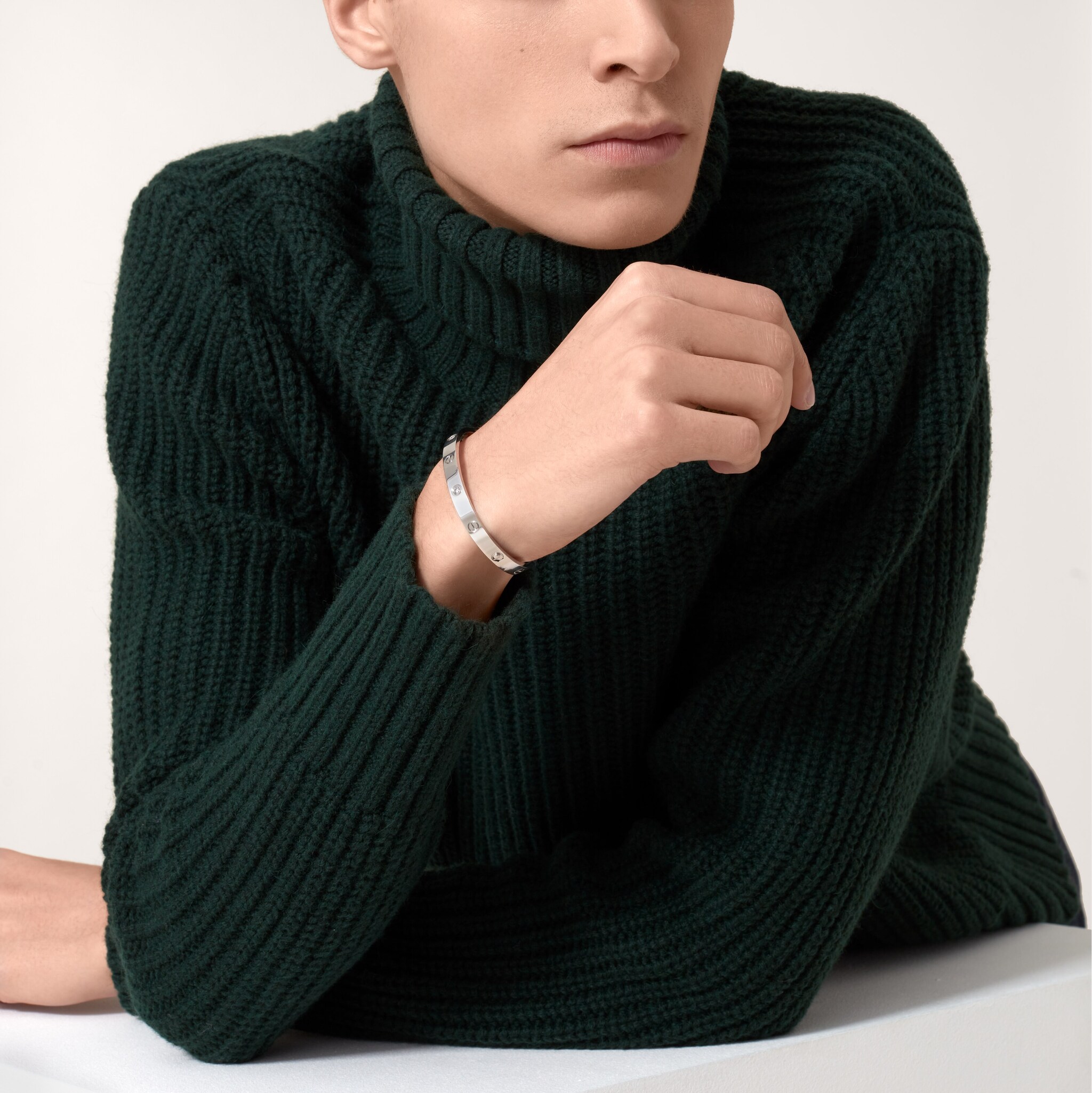 #LOVE# bracelet,single-screw closure, classic model, 4 diamonds, image 9