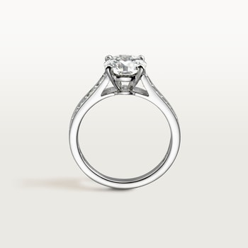 1895 solitaire, brilliant-cut diamond, paved  1895 solitaire, brilliant-cut diamond, paved