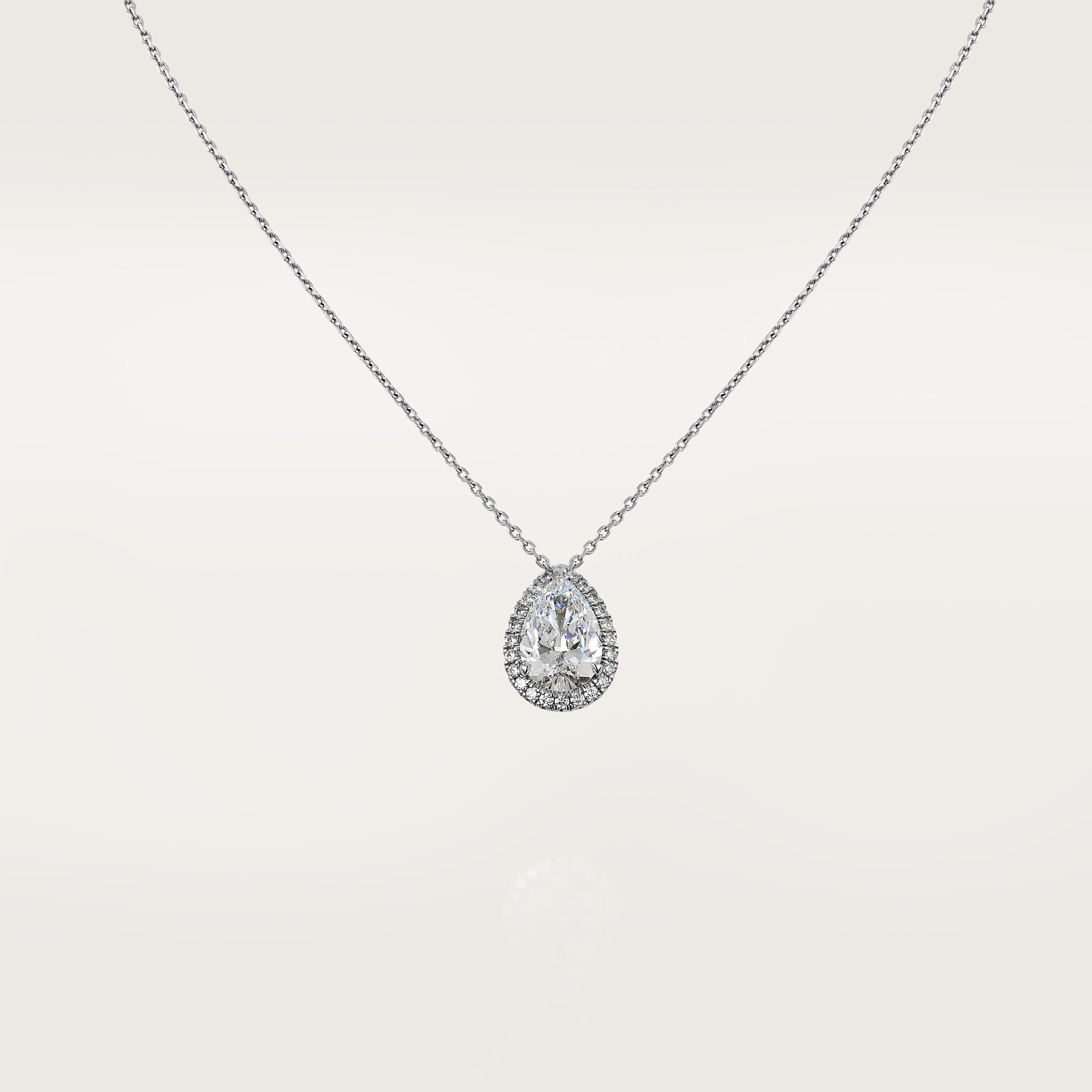 Cartier Destin&eacute;e pendant, pear-shaped diamond, paved 
