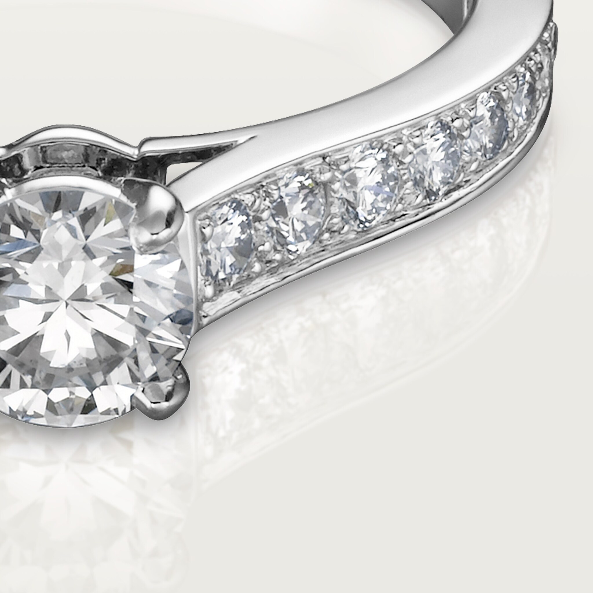 1895 solitaire, brilliant-cut diamond, paved , image 6